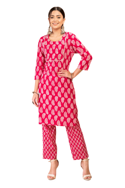 Chic Straight-Fit Kurta & Pant Set – Effortless Elegance for Every Occasion