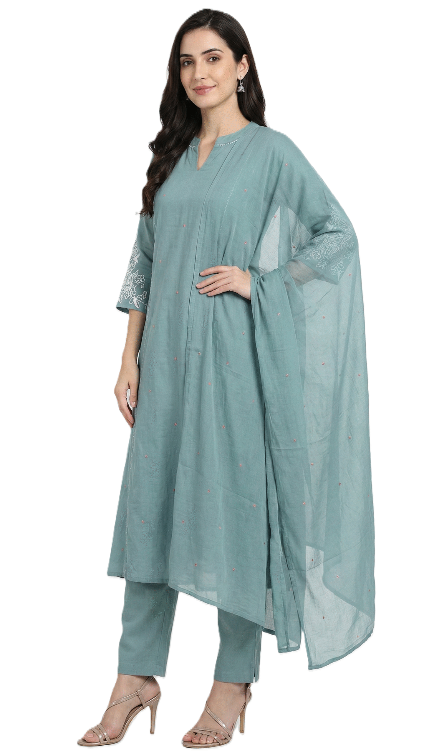 Women’s Luxurious Mul Cotton A-Line Kurta