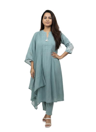 Luxurious Mul Cotton A-Line Kurta Set